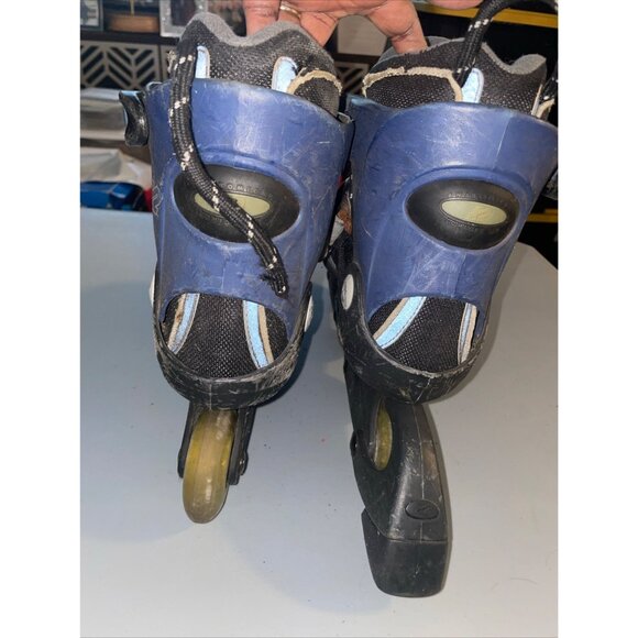 K2 Velocity Inline Skates Size 10 Blue & Black With Adjustable Buckles - Picture 5 of 7